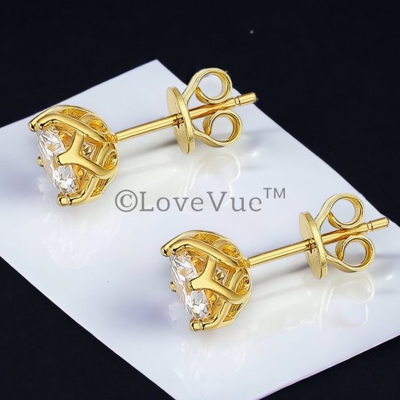 Certified 2ct. t.w. Diamond Solitaire Stud Earrings - Picture 4 of 15